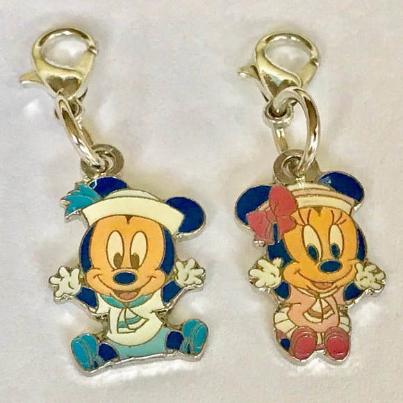 Disney Babies Nautical Mickey Minnie Mouse Charm DCL Cruise Nautical Zipper Pull - Picture 3 of 8